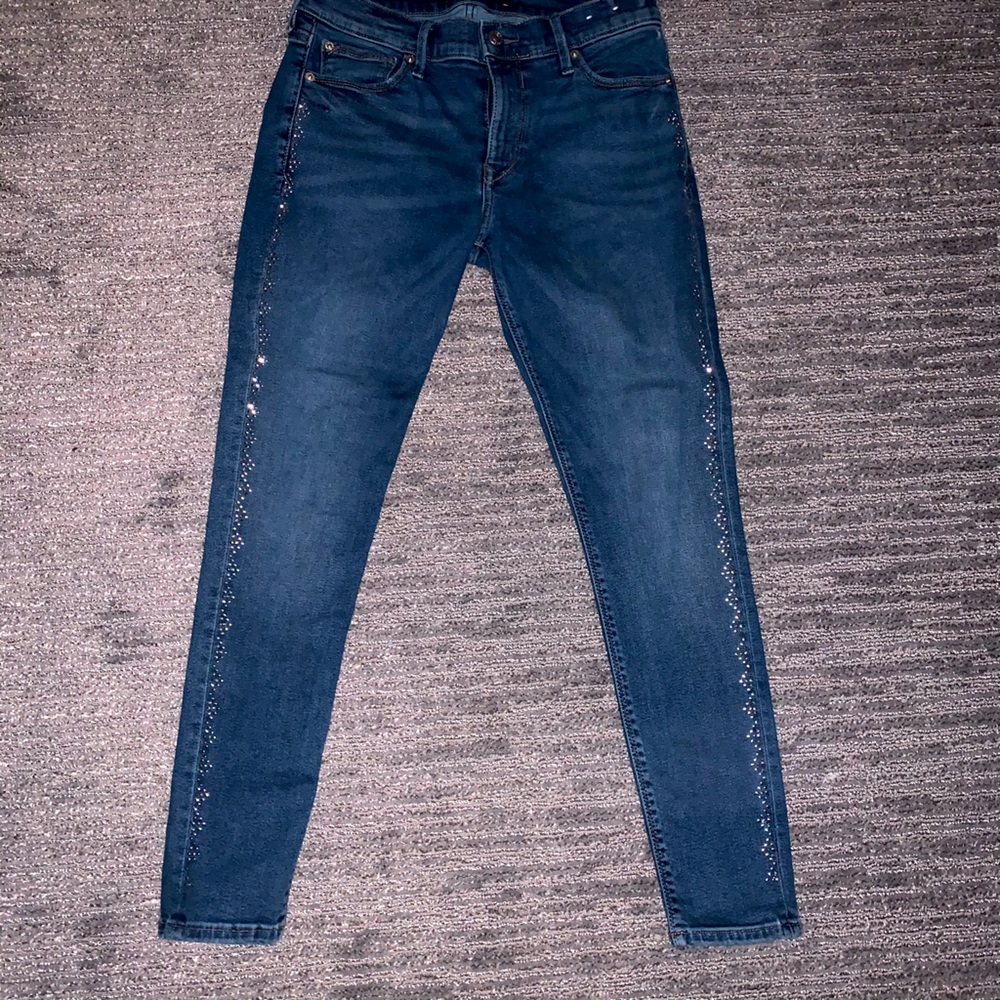 Express Ankle Legging Embellished Jeans